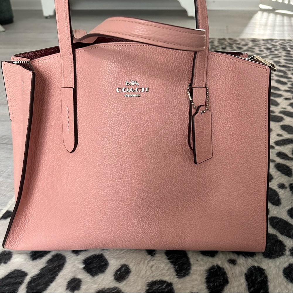 Beautiful Pink leather carry all from retail store..!! This is a great b…